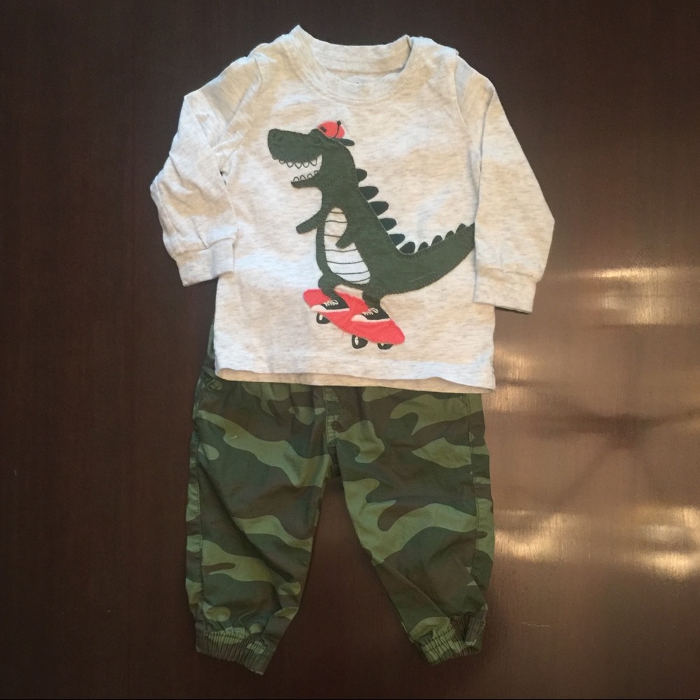 Carter’s Alligator Matching Shirt and Pants Set 6M